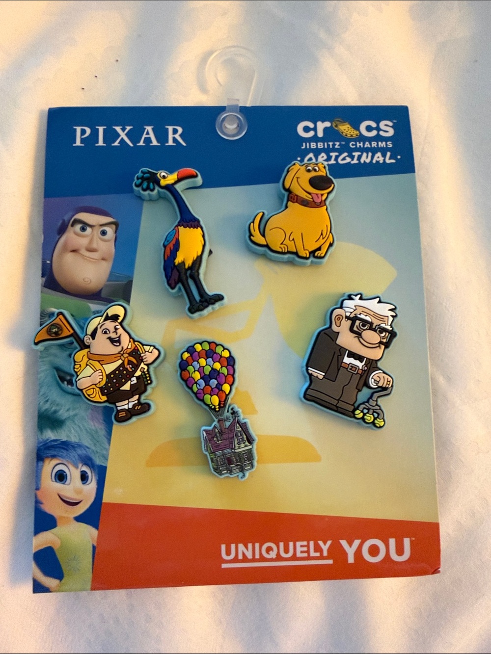 CROCS Pixar Up Jibbitz Charms Set - Yellow, Blue, Red, Green, Purple